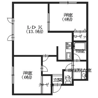 北海道函館市桔梗町【アパート】の間取り