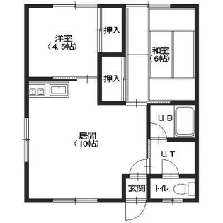 コーポほりうちⅡ【1階】の間取り