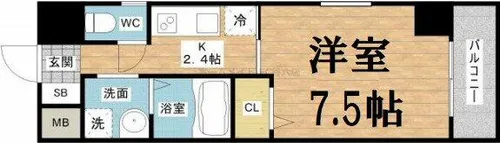 パウゼ大手前【11階】の間取り