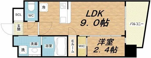 セレニテ天六リアン【3階】の間取り