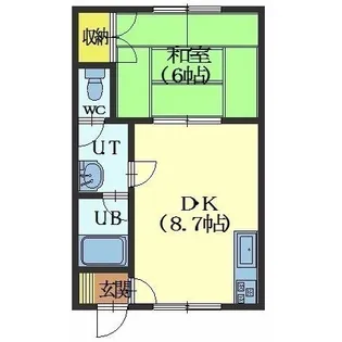 メイプルハイム白鳥【205号室】の間取り