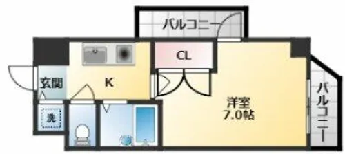 エストゥディオ・アヴァンサル【6階】の間取り