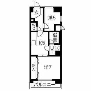 三旺マンション第6金山【9階】の間取り