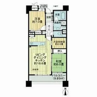 ライオンズシティ栄【7階】の間取り