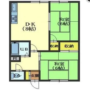 2DKの間取り画像