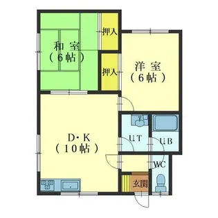 ハイツフジ【1階】の間取り