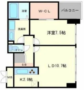 アステリオ北堀江ザ・メトロタワー【18階】の間取り