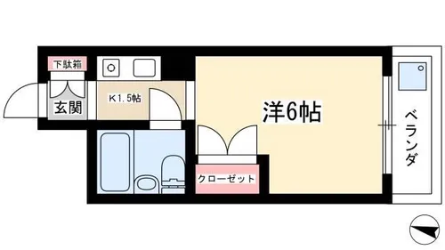 サンコートにしび【4B号室】の間取り