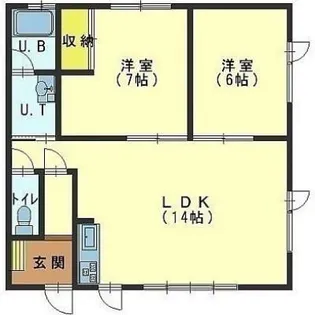 ホリミハイツ【C号室】の間取り