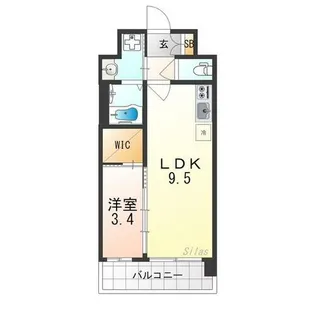 ソルテラス嵯峨嵐山【1階】の間取り