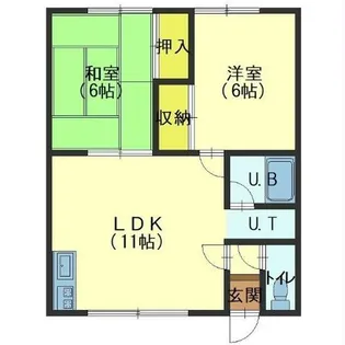 北海道函館市花園町【アパート】の間取り