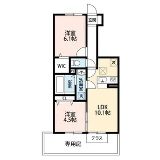 ヴェルドミール B棟【1階】の間取り