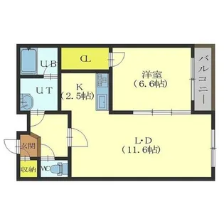 Ysカーネリアン富岡【103号室】の間取り