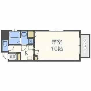アクティ北浜【13階】の間取り