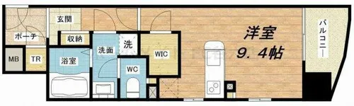 クラウンハイム本町EAST【10階】の間取り
