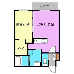 ARTE【3-B号室】の間取り
