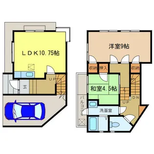 大阪府河内長野市木戸2丁目【テラスハウス】の間取り