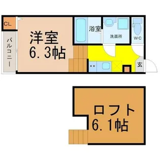 ハーモニーテラス川名町Ⅱ【1階】の間取り