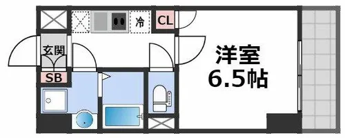 U-ro鶴橋駅前【6階】の間取り