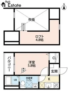 LIANGE 栄生【1階】の間取り
