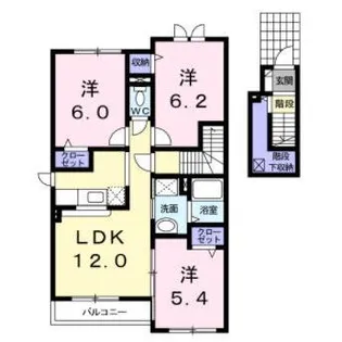 クレメント スクエア【2階】の間取り