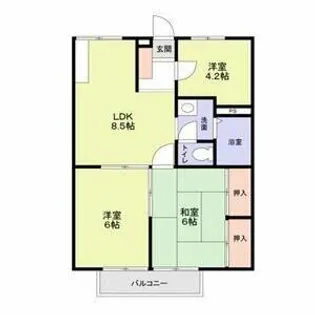 エステートピア楡【2階】の間取り