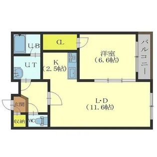 Y’Sカーネリアン富岡【103号室】の間取り