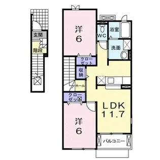 エヴァーアトラス【0201号室】の間取り