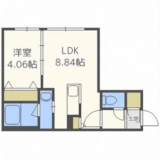 ガイアール厚別南【4階】の間取り