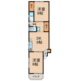 ニシキハイツ【1階】の間取り