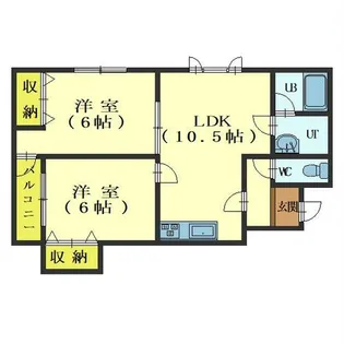 レジデンス赤石【1階】の間取り