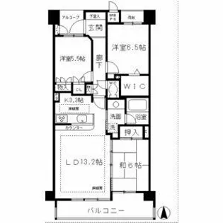 aLATO白壁東【3階】の間取り