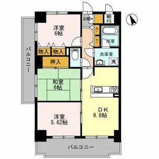 エール豊岡【706号室】の間取り