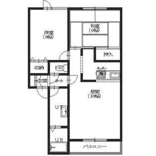 トータス西桔梗C【203号室】の間取り