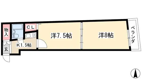 東和マンション広小路【601号室】の間取り