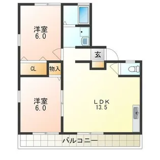 ウィンディア【2階】の間取り