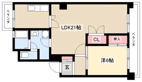 アーバン京命1【203号室】の間取り