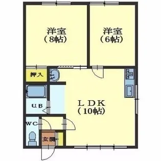 ラ・クール日吉【103号室】の間取り