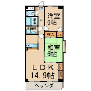 サンベルテ堀の内【2階】の間取り
