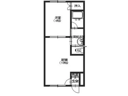 ピュアパレス的場Ⅱ【502号室】の間取り