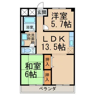 太平コーポラスⅠ【501号室】の間取り