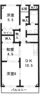 サンローゼⅡ【2階】の間取り