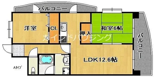 ペガサスⅡ番館住之江【4階】の間取り