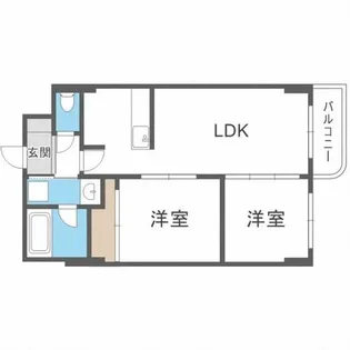 ウエルス藻岩【3階】の間取り