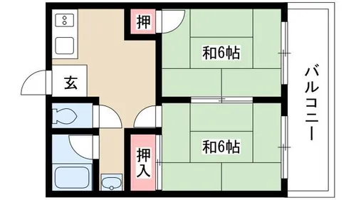 コーポ美香【2階】の間取り