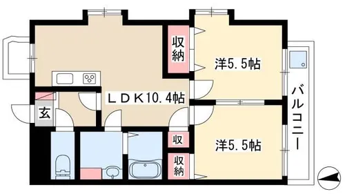 クレールモリⅢ【4階】の間取り