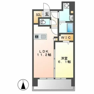 アースグランデ泉【1103号室】の間取り