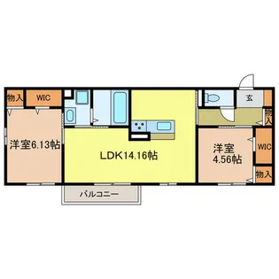 エーデル自由丘Ⅲ【2階】の間取り