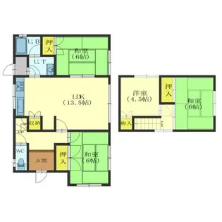 北海道函館市山の手2丁目【一戸建】の間取り