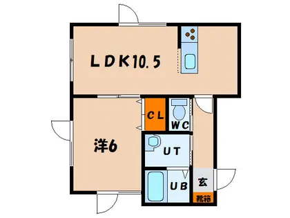 リヴェール参番館【101号室】の間取り